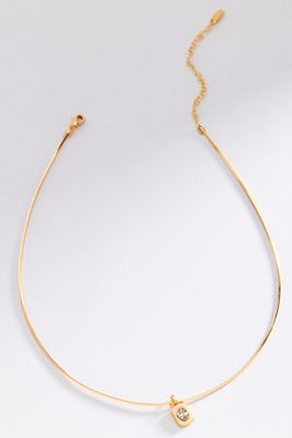 Framed Bezel Pendant Collar Necklace
