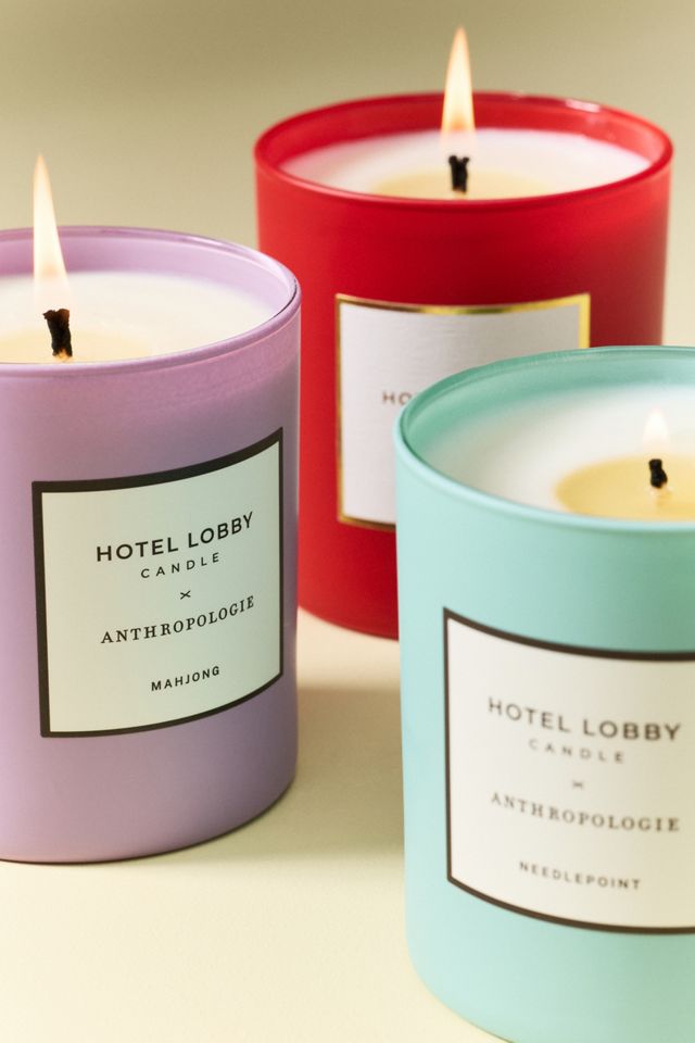 【レア限定品】 peak ASTERISK CANDLE GLASS L Hotel Lobby x Anthropologie Floral Needlepoint Boxed Glass Candle