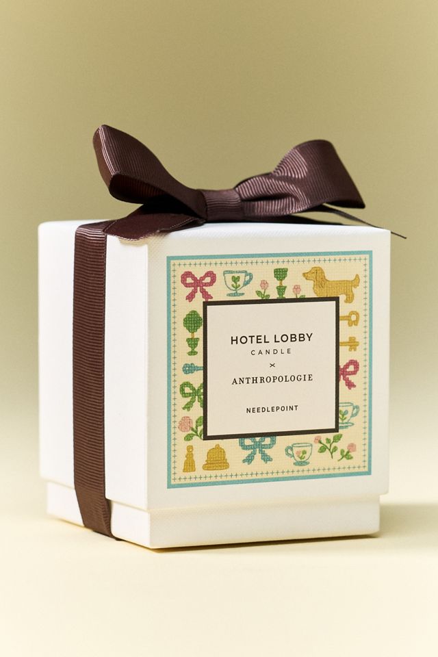 Hotel Lobby x Anthropologie Floral Needlepoint Boxed Glass Candle #2