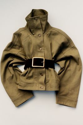 Wide Square Buckle Belt