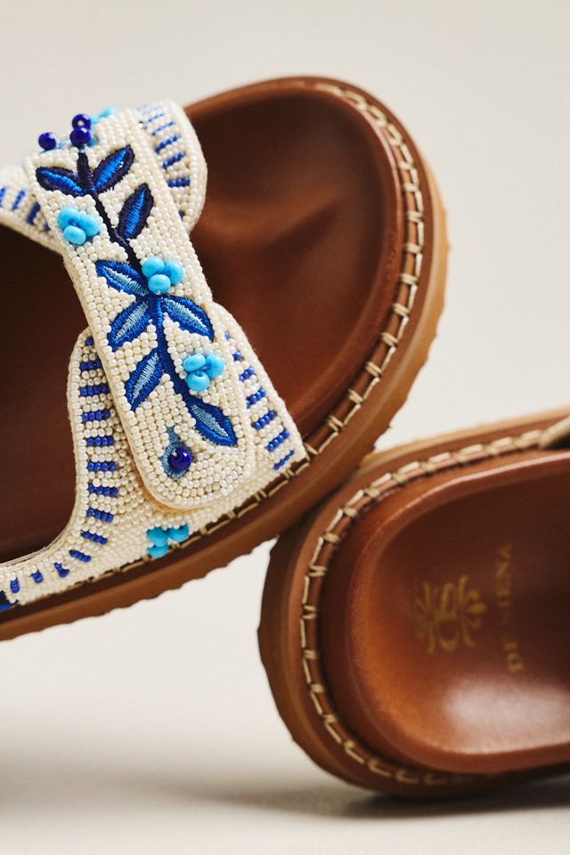 De Siena Noreen Beaded Slide Sandals | Anthropologie