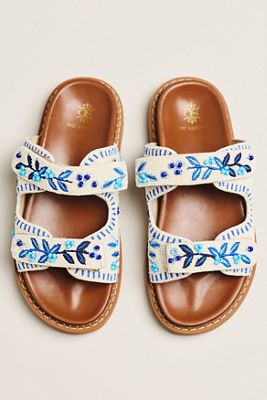 De Siena Noreen Beaded Slide Sandals
