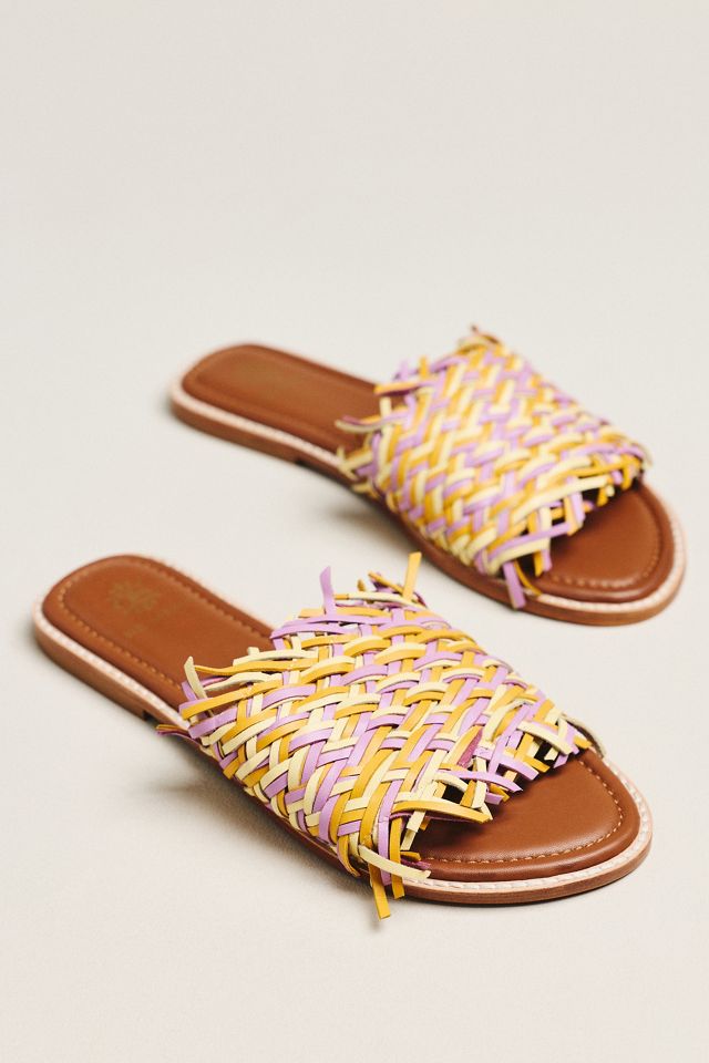 De Siena Emily Raffia Woven Slide Sandals #1