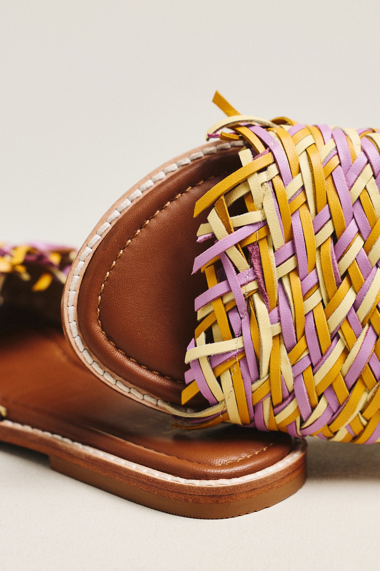 De Siena Emily Raffia Woven Slide Sandals