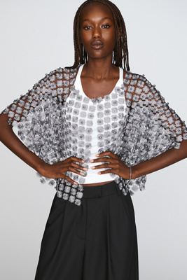 Sheer Pearl Lace Cape