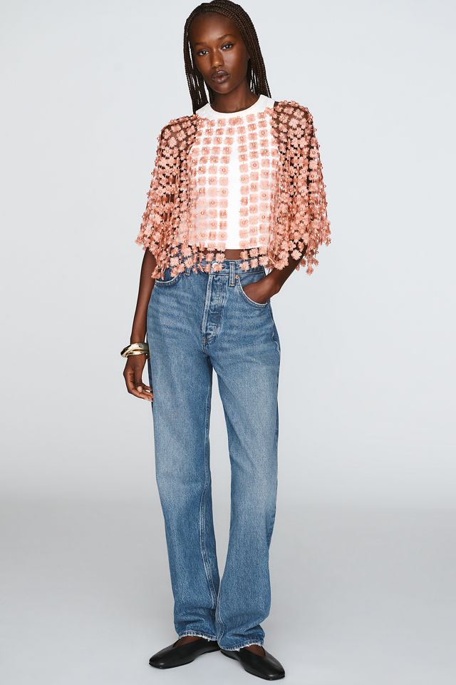 Sheer Pearl Lace Cape #1