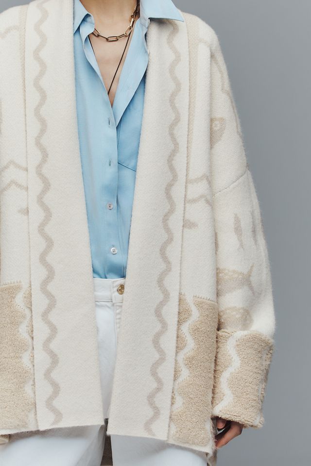 By Anthropologie Wave Textured Cardigan | Anthropologie