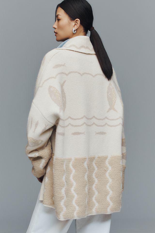 By Anthropologie Wave Textured Cardigan | Anthropologie