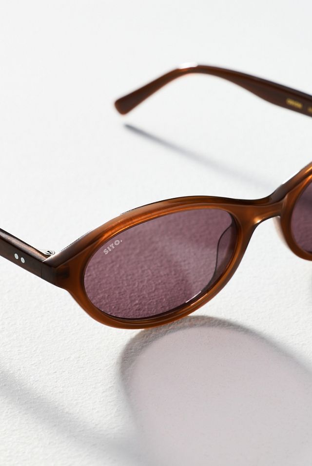 Sito Shades Slim Oval Orion Sunglasses | Anthropologie display picture 3