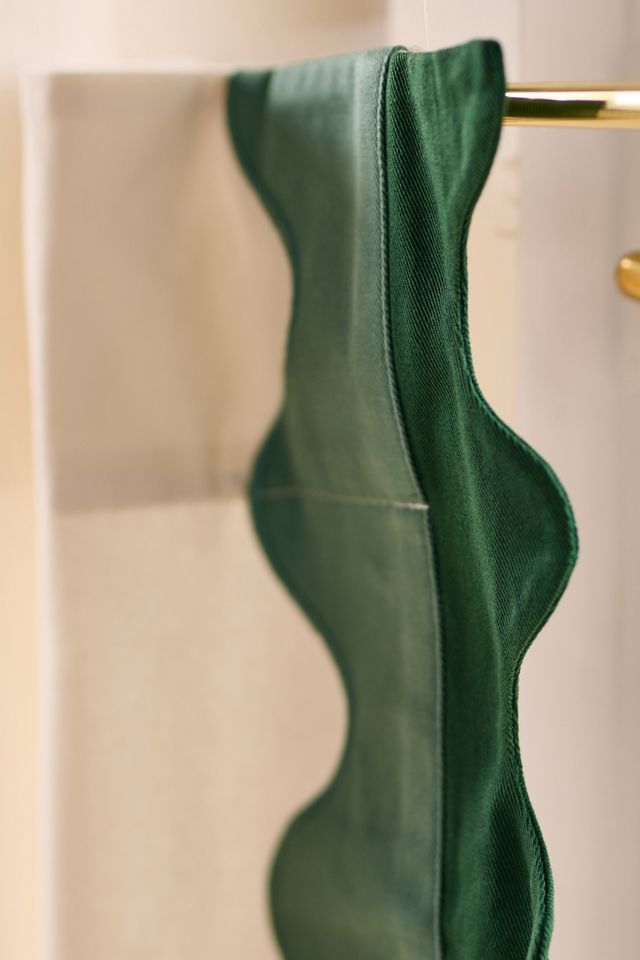 Maeve Scalloped Cotton Cafe Curtain, Set of 2 #1