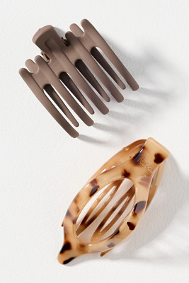 Kaxi Lay Down Hair Clips, Set Of 2 In Multi