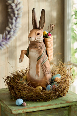 【美品】MULLER ミュラー　ドイツ　ザイフェン　イースターバニー　5体セット Marolin Fillable Easter Hare, Large | Terrain