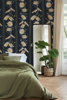 Sunday Social Scene Hometown Hero Daisy Grasscloth Wallpaper