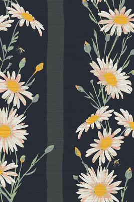 Sunday Social Scene Hometown Hero Daisy Grasscloth Wallpaper