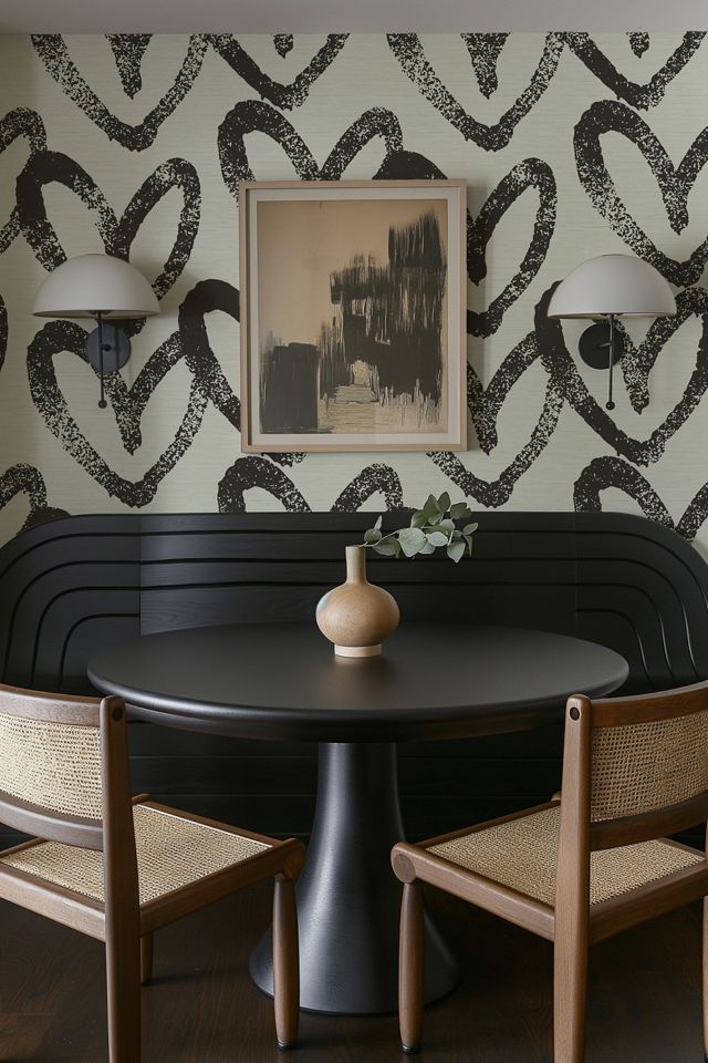 Sunday Social Scene x House of Shan Hearts Grasscloth Wallpaper #2