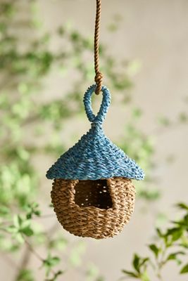 Woven Seagrass Birdhouse, Hut