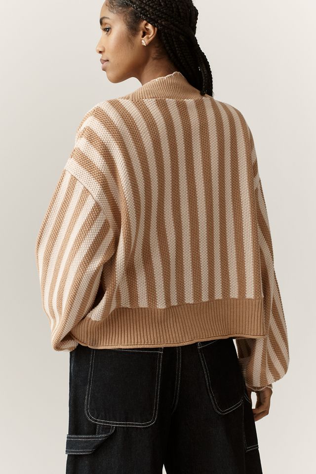 By Anthropologie Waffle-Knit Scalloped Cardigan Sweater #3