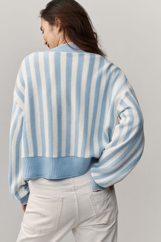 By Anthropologie Waffle-Knit Scalloped Cardigan Sweater #2