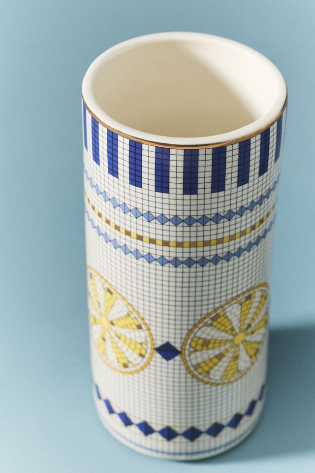 Bistro Tile Stoneware Vase: Italy Edition #2
