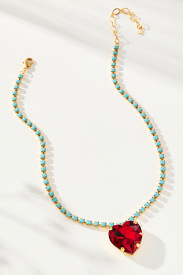 The Pink Reef Ocean Necklace In Red