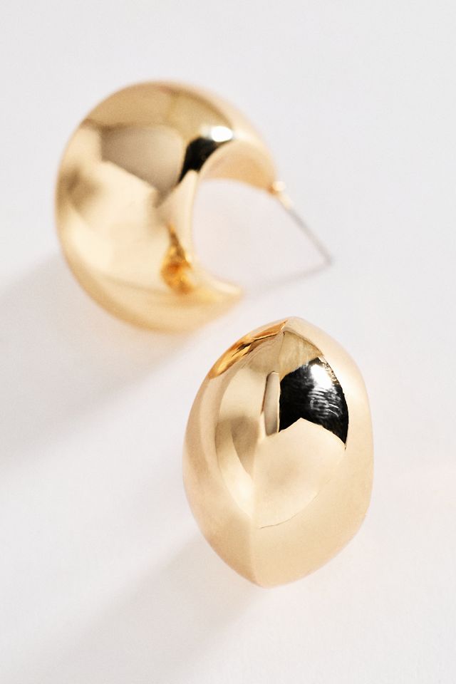 Chunky Puff Hoop Earrings #1
