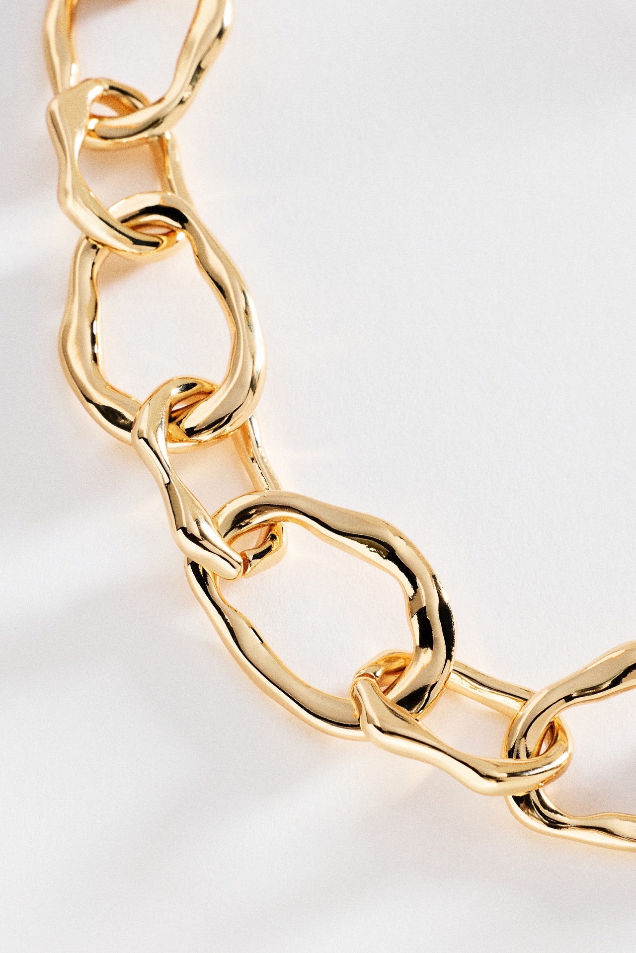 Chunky Hammered Chain Necklace