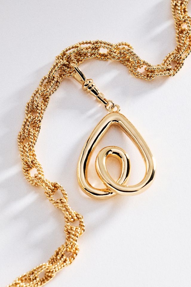 Chain Link Heart Pendant Necklace #1
