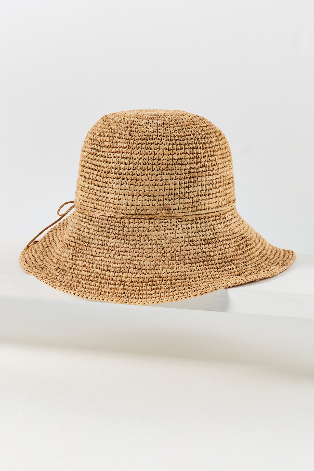rag & bone Crochet Raffia Bucket Hat