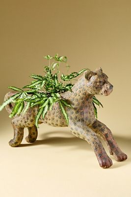 Vintage-Inspired Leopard Pot