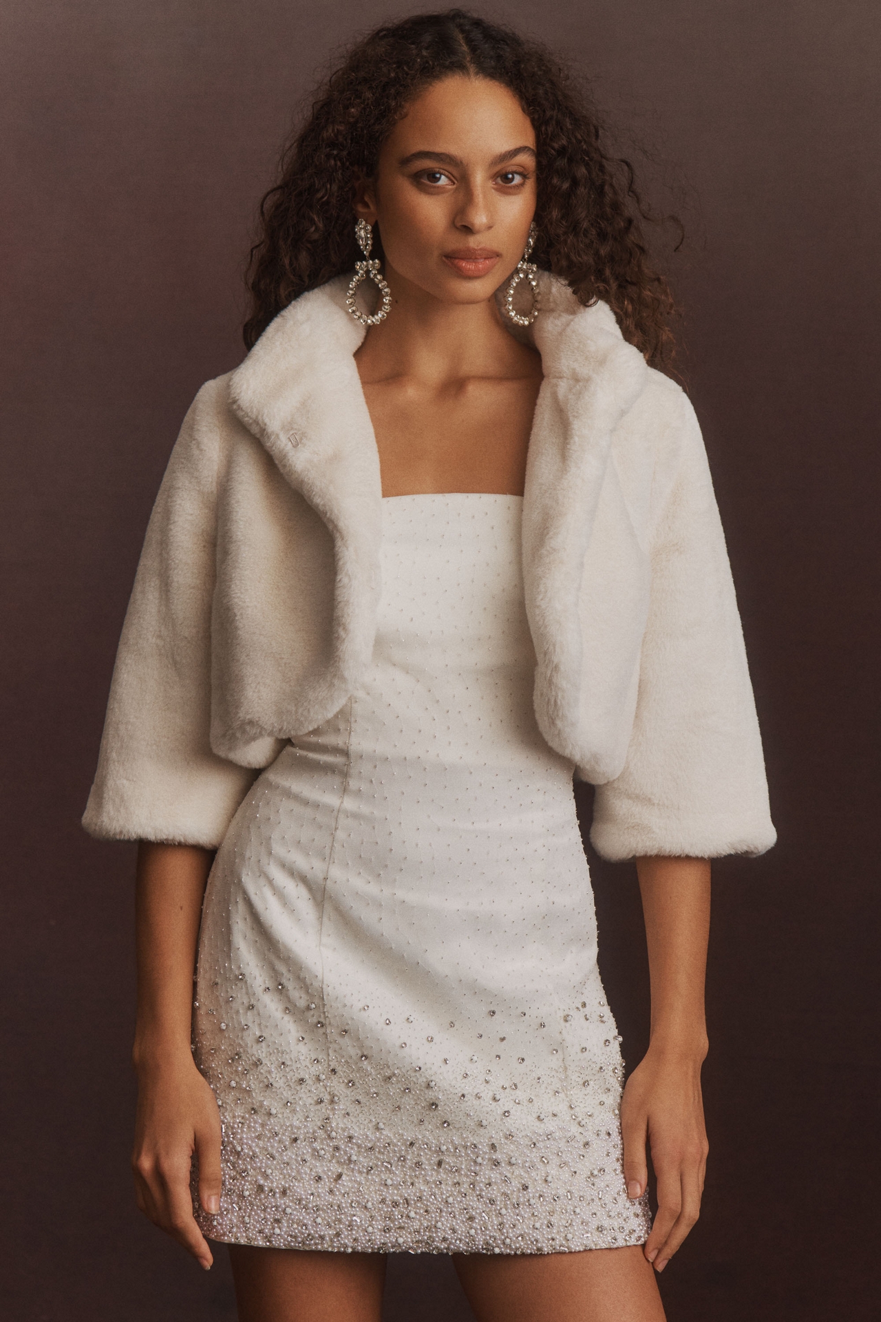 Laundry by Shelli Segal Faux Fur Bolero