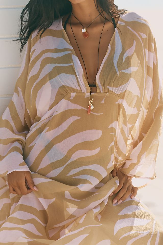 By Anthropologie Patterned Sheer Kaftan #2