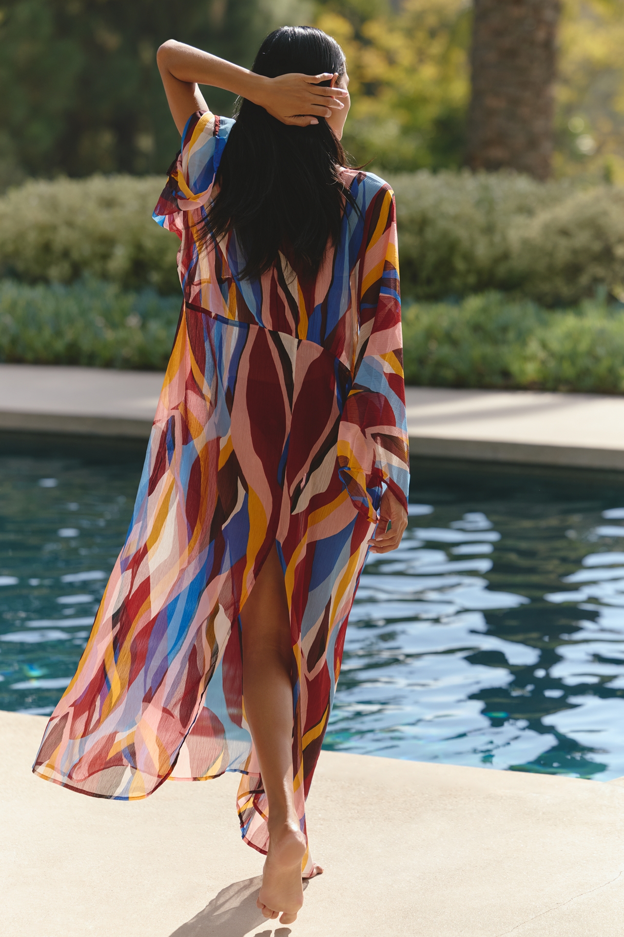 By Anthropologie Patterned Sheer Kaftan