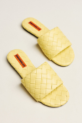 Simonmiller Salerno Woven Slides In Yellow