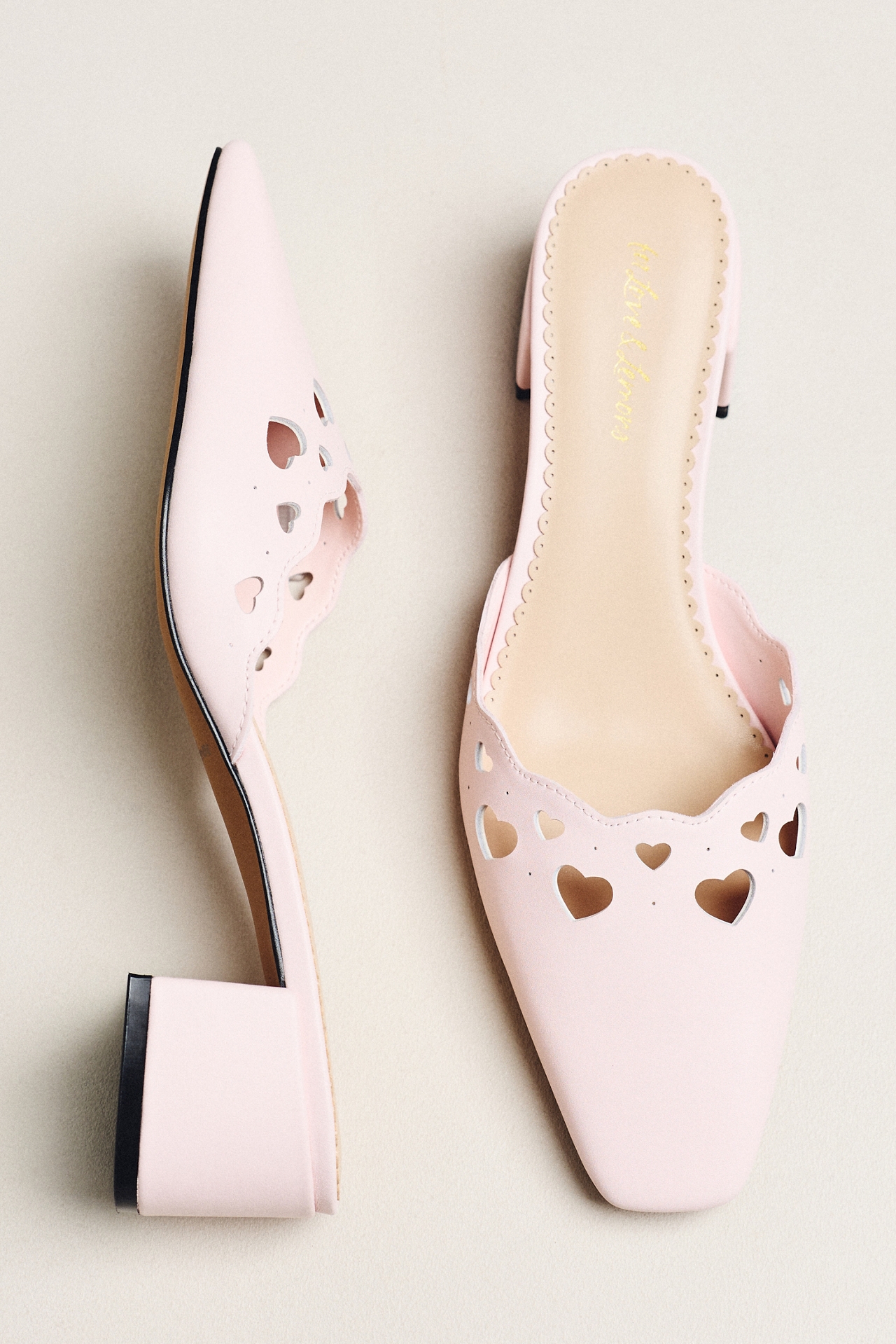 For Love & Lemons Juliette Heart Cutout Mules