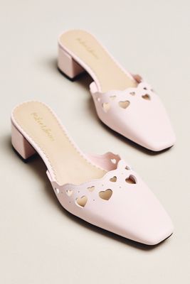 For Love & Lemons Juliette Heart Cutout Mules