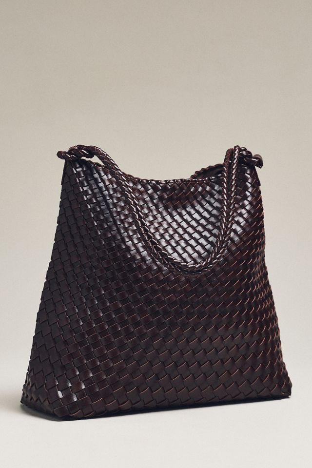 By Anthropologie Woven Knotted-Strap Bucket Bag #1
