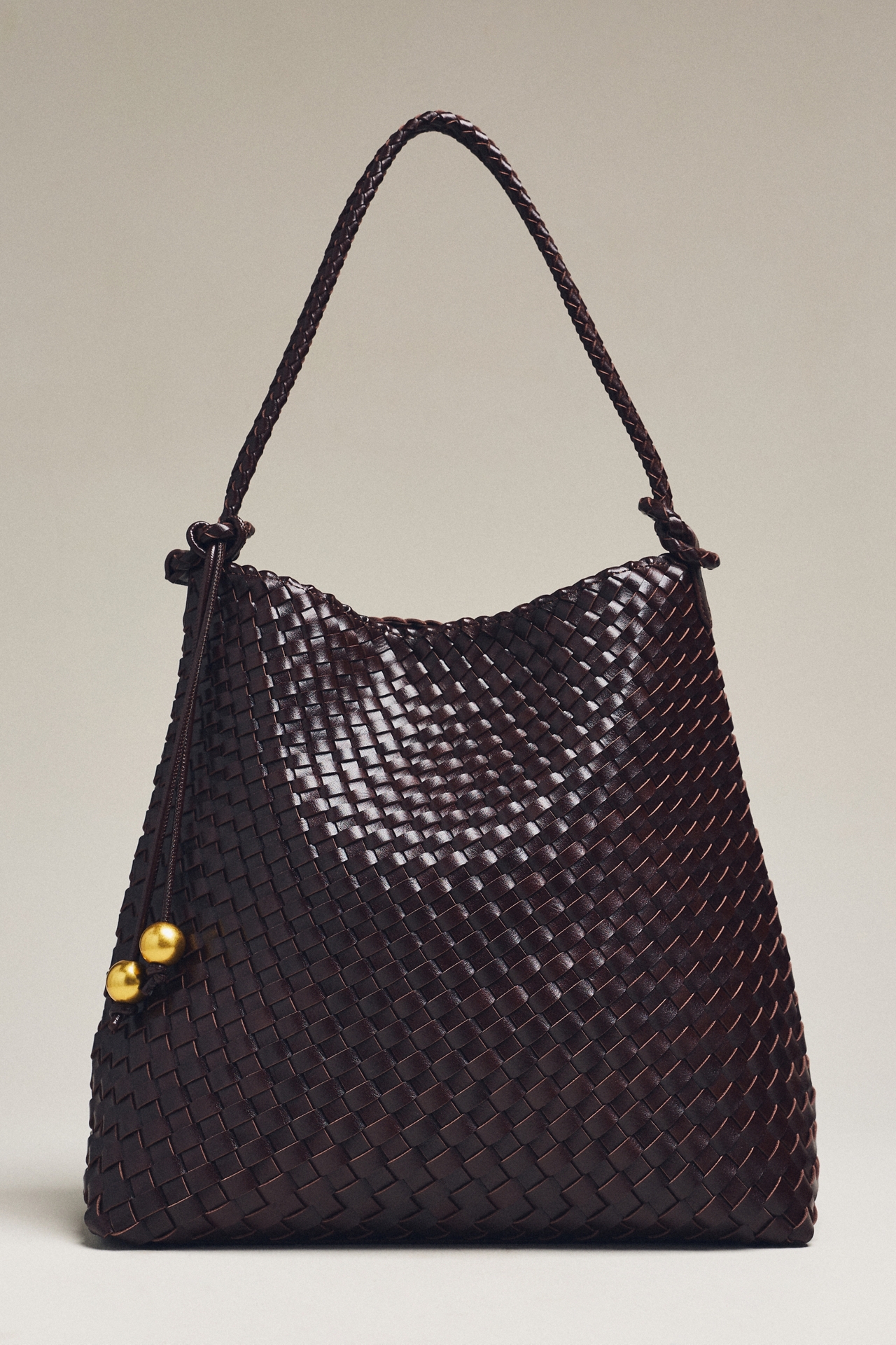 By Anthropologie Woven Knotted-Strap Bucket Bag