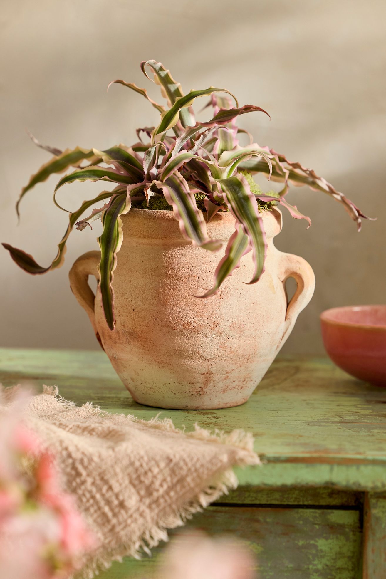 Double Handle Terracotta Jar Planter - Terracotta, 7"