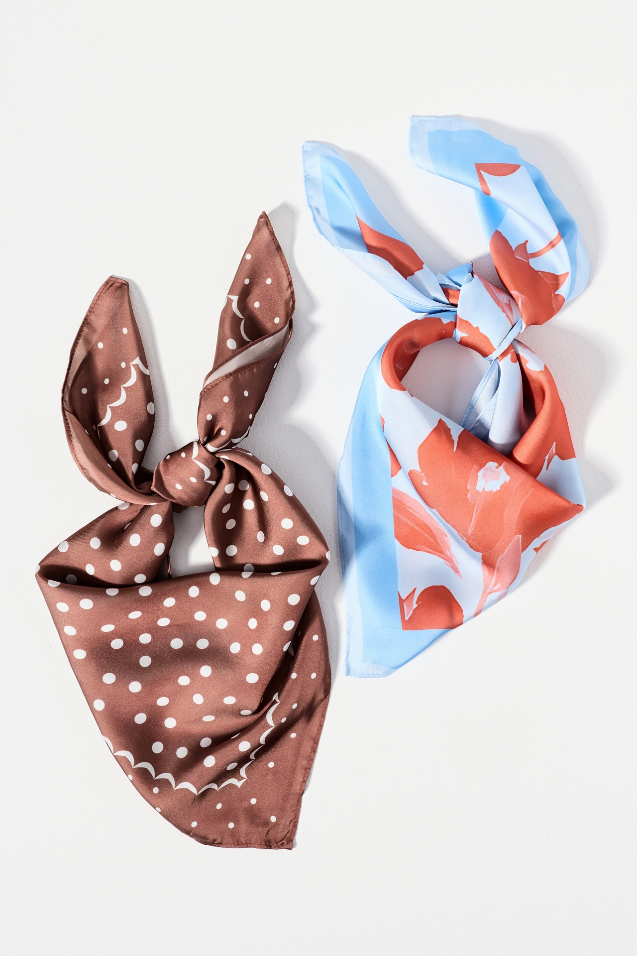 Two-Tone Printed Hair Scarf