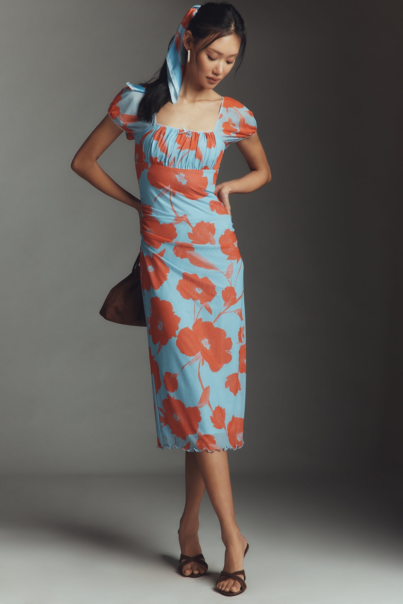 Two-Tone Printed Hair Scarf