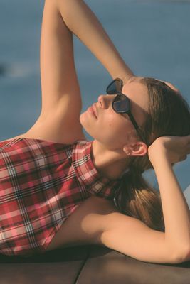 I-SEA Geometric Cat-Eye Sunglasses