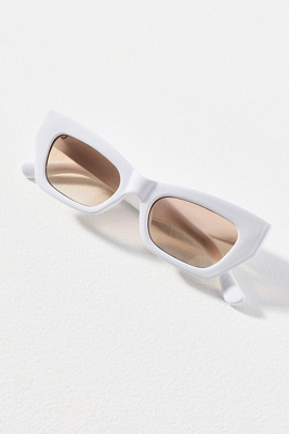 I-sea Geometric Modern Cat Eye Sunglasses In White