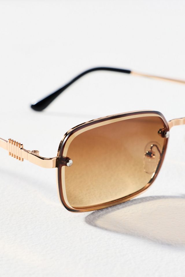I-SEA Frameless Rectangle Sunglasses | Anthropologie