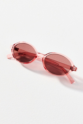I-sea Mirrored Translucent Lens Oval Sunglasses In Pink