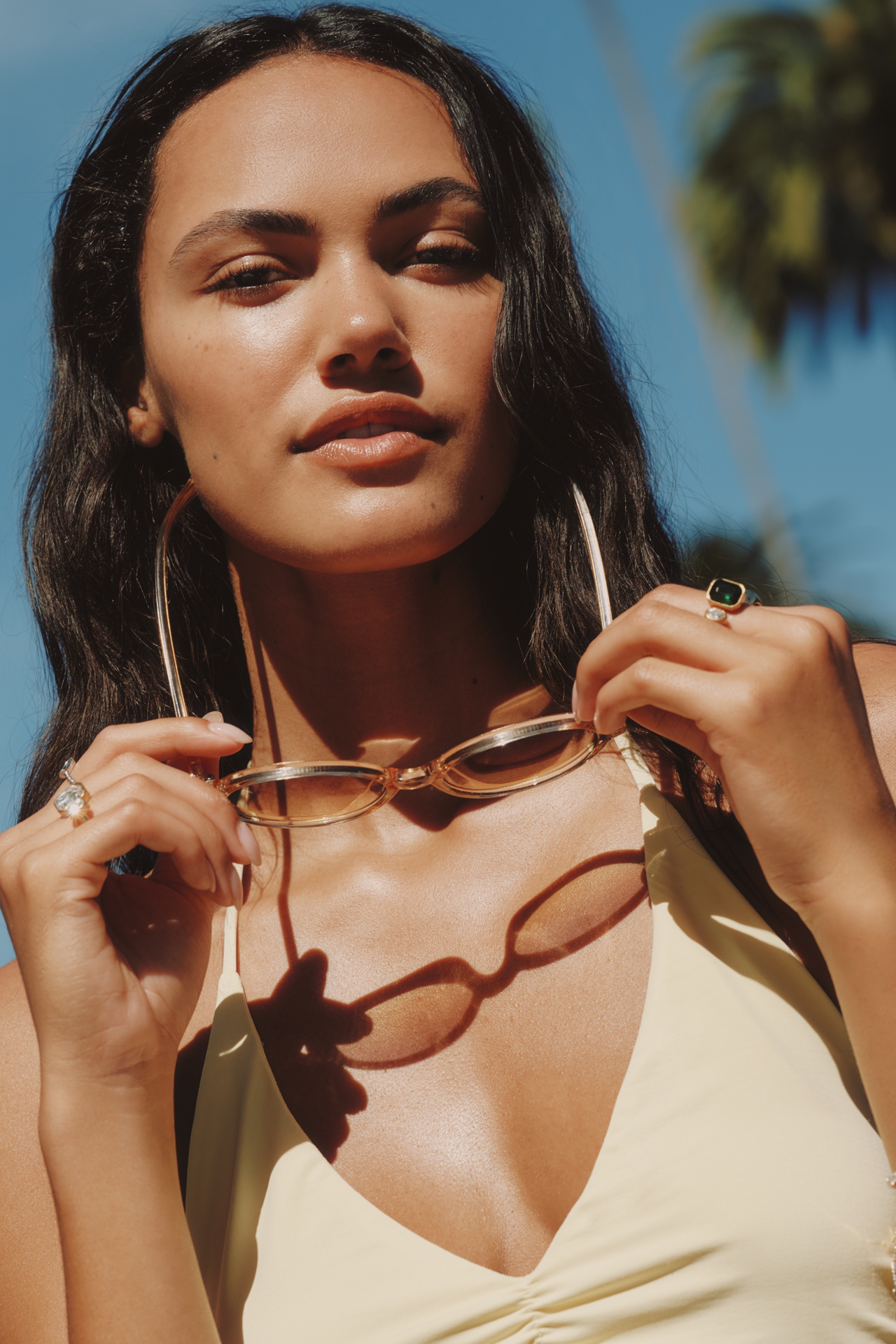 I-SEA Mirrored Translucent Lens Oval Sunglasses