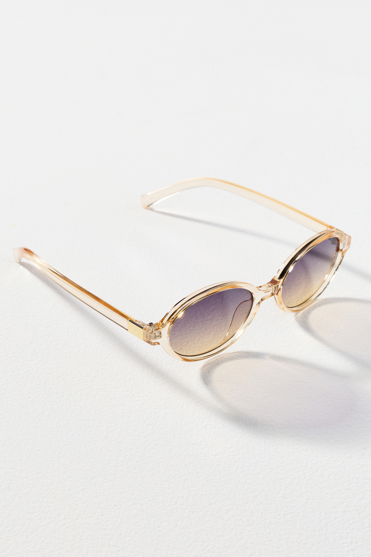 I-SEA Mirrored Translucent Lens Oval Sunglasses