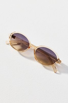 Anthropologie Transparent Frame Sunglasses with Brown Lenses Transparent x Anthropologie Ryan Aviator Sunglasses  main image 3