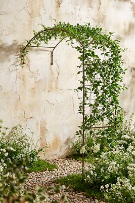 Aged Steel Garden Half Arch