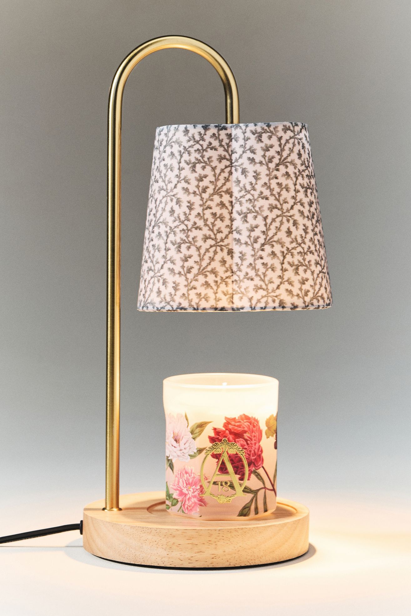 Printed Floral Candle Warmer Lamp - Irena Shade, One Size