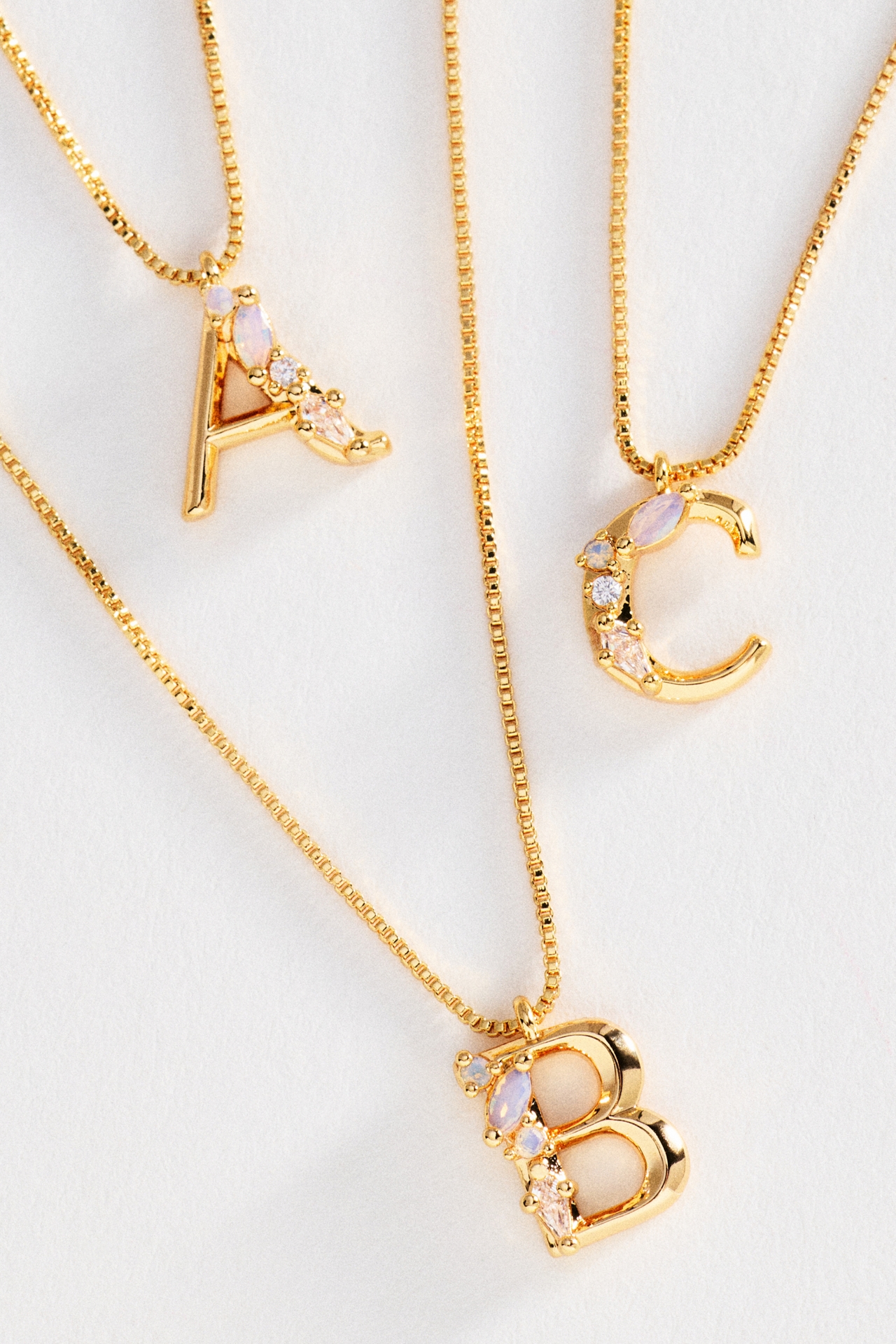 Crystal Initial Necklace